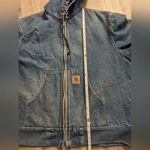 Vintage Carhartt J08D ST denim blanket lined hooded jacket - Picture 15 of 15